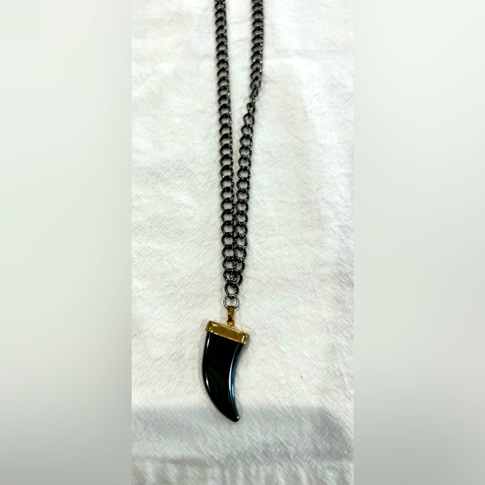 Handmade metal gold plated necklace